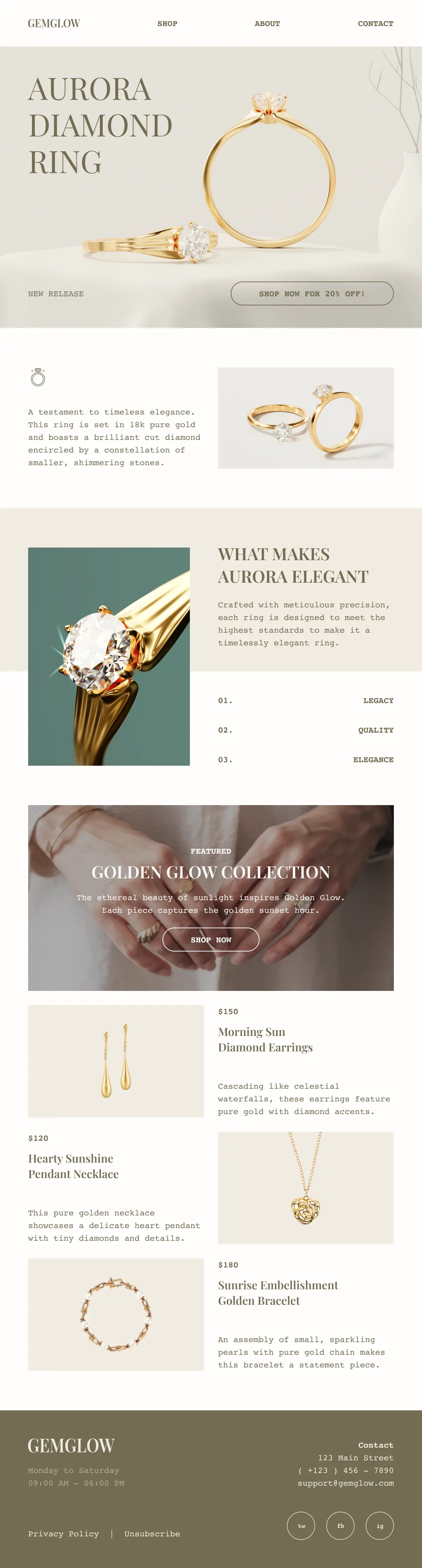 Diamond Gallery Jewelry Store Website