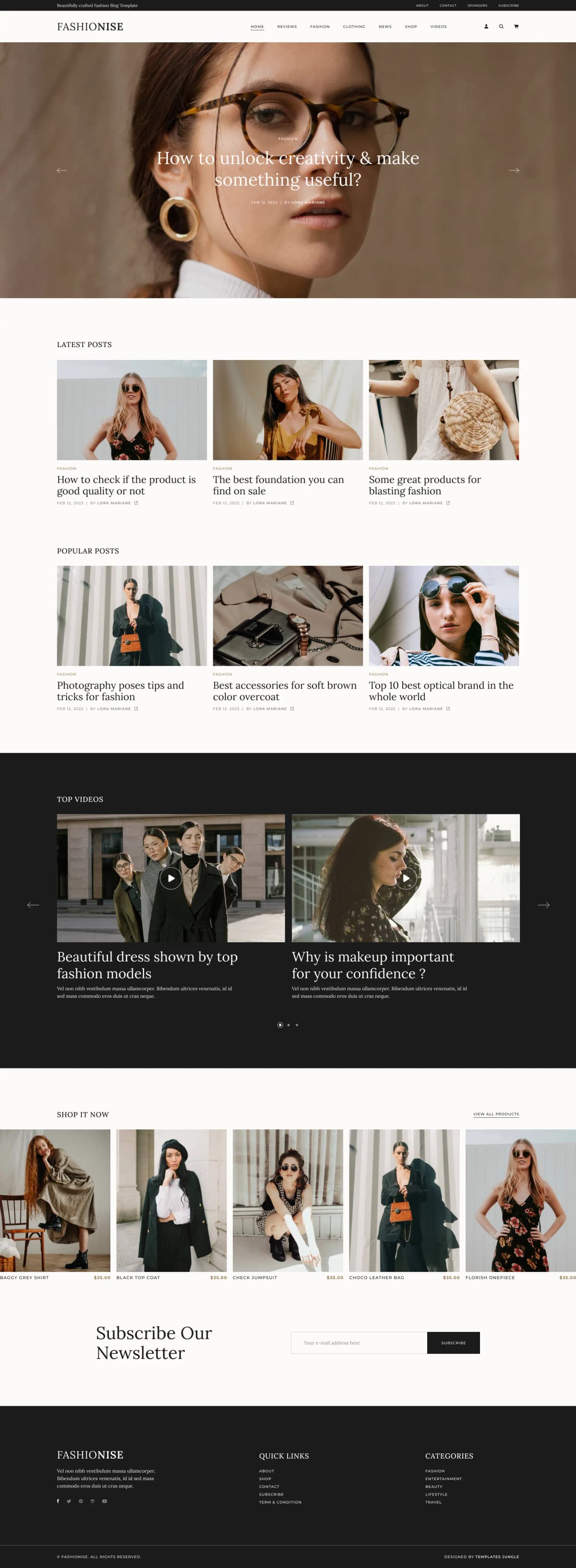 Luxury Fashion Boutique Website