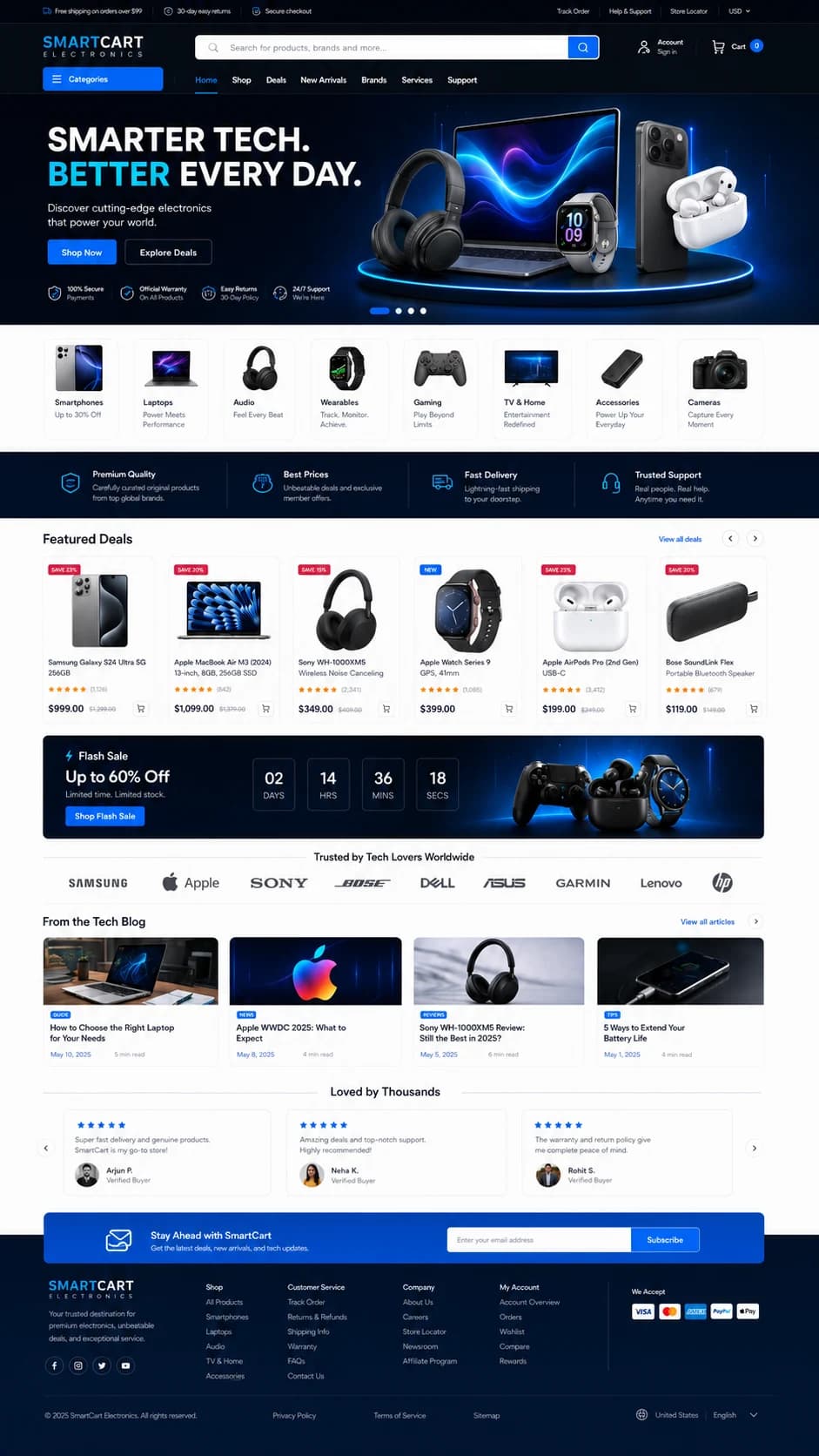 SmartCart Electronics Ecommerce Website