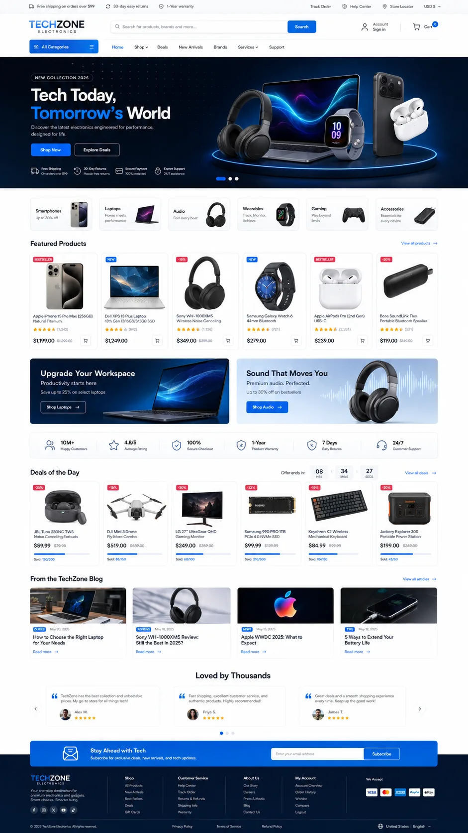 TechZone Electronics Store Website
