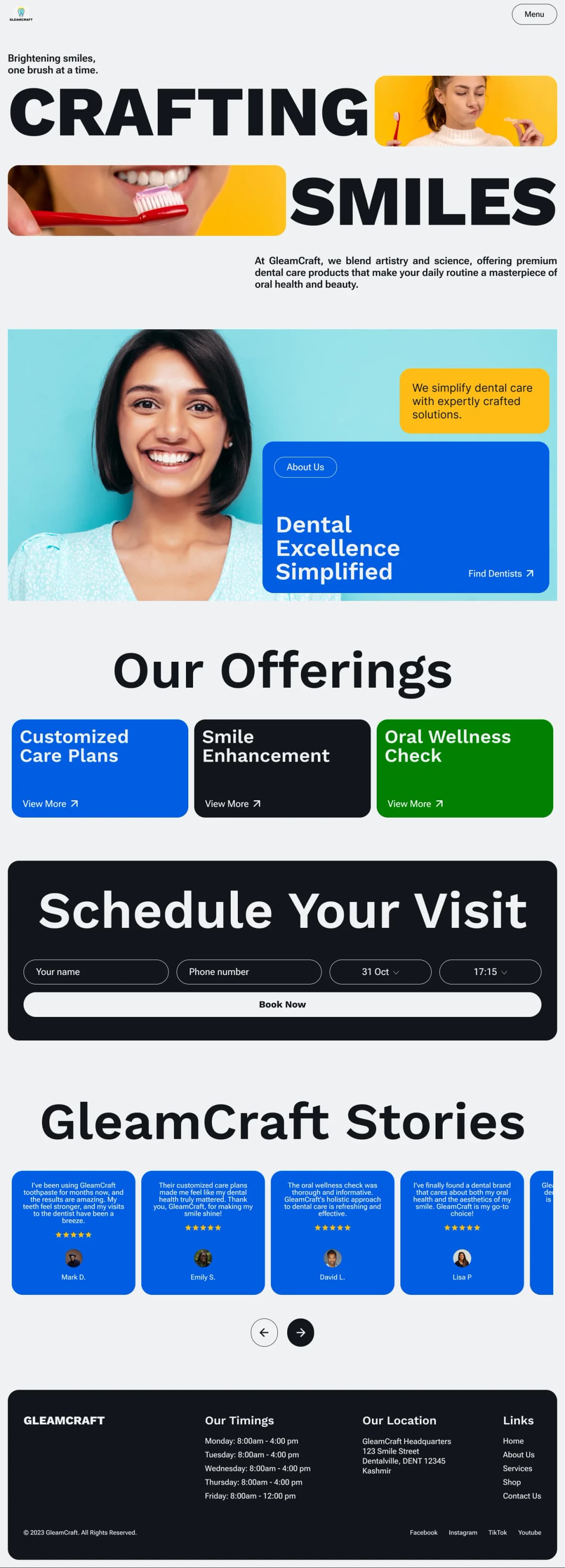 SmileCare Dental Hospital Website