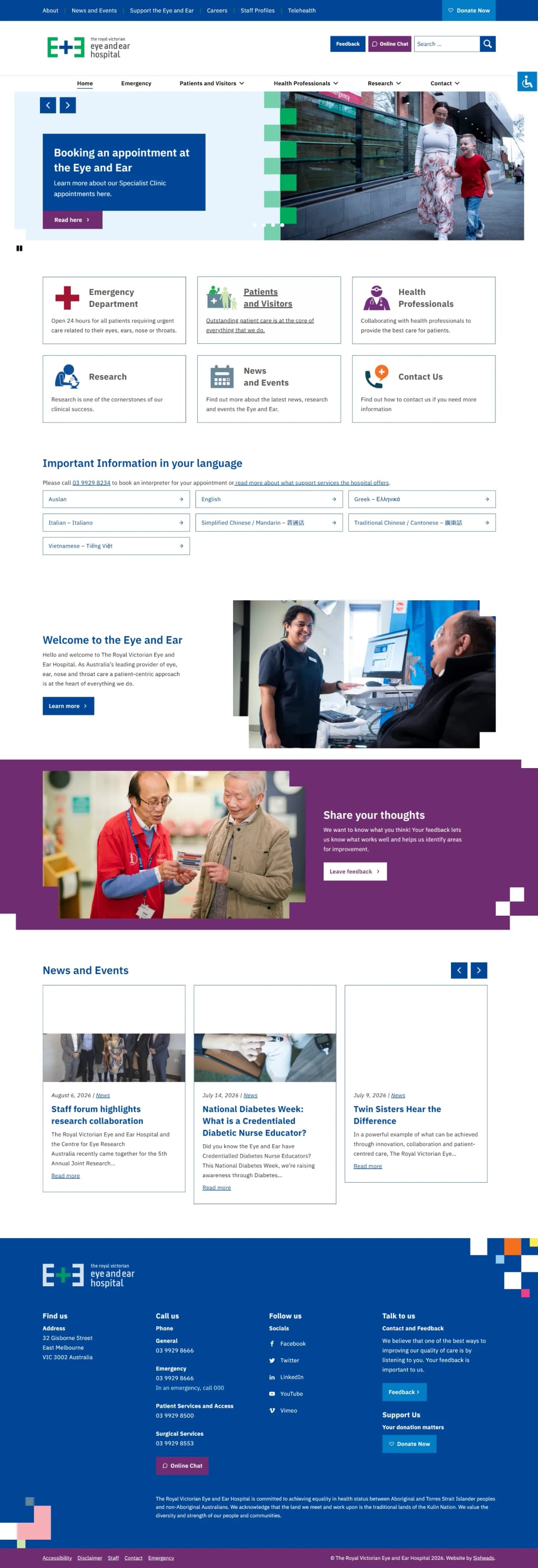 Vision Eye Care Center Website